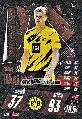 Sticker Erling Haaland - UEFA Champions League 2020-2021. Match Attax n. LE9B - Panini