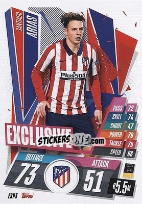 Sticker Santiago Arias - UEFA Champions League 2020-2021. Match Attax n. ESP3 - Panini