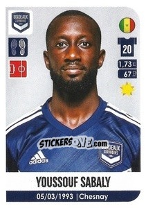 Sticker Youssouf Sabaly - FOOT 2020-2021 - Panini