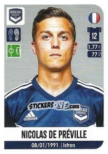 Sticker Nicolas De Préville - FOOT 2020-2021 n. 53 - Panini