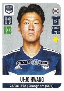 Sticker Ui-Jo Hwang - FOOT 2020-2021 n. 54 - Panini