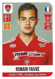 Figurina Romain Faivre - FOOT 2020-2021 - Panini