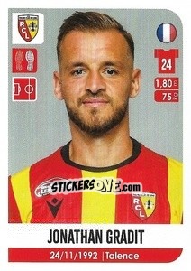Sticker Jonathan Gradit - FOOT 2020-2021 n. 121 - Panini