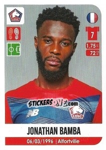 Sticker Jonathan Bamba - FOOT 2020-2021 n. 157 - Panini