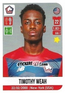 Sticker Timothy Weah - FOOT 2020-2021 n. 160 - Panini