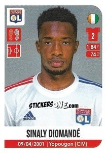 Sticker Sinaly Diomandé - FOOT 2020-2021 n. 201 - Panini