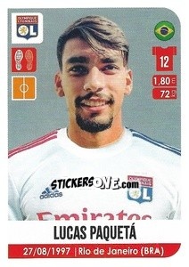 Sticker Lucas Paqueta - FOOT 2020-2021 n. 207 - Panini