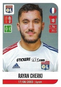 Sticker Rayan Cherki - FOOT 2020-2021 n. 208 - Panini