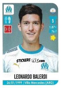 Sticker Leonardo Balerdi - FOOT 2020-2021 n. 222 - Panini