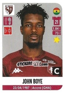 Figurina John Boye - FOOT 2020-2021 - Panini