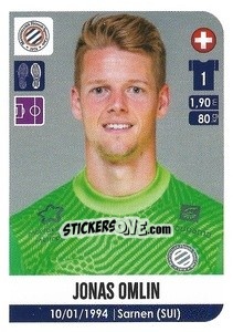 Sticker Jonas Omlin - FOOT 2020-2021 n. 298 - Panini