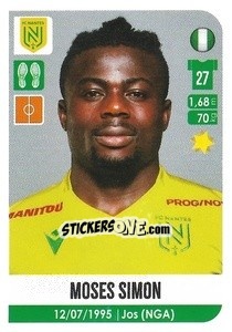 Sticker Moses Simon - FOOT 2020-2021 n. 335 - Panini