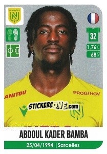 Sticker Abdoul Kader Bamba - FOOT 2020-2021 n. 338 - Panini