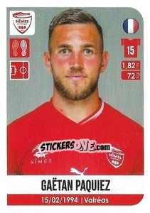Sticker Gaëtan Paquiez - FOOT 2020-2021 n. 383 - Panini