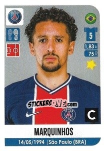 Sticker Marquinhos - FOOT 2020-2021 n. 408 - Panini