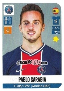 Sticker Pablo Sarabia - FOOT 2020-2021 n. 416 - Panini