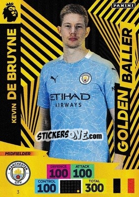 Cromo Kevin De Bruyne - English Premier League 2020-2021. Adrenalyn XL - Panini