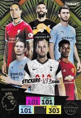 Figurina Invincible - English Premier League 2020-2021. Adrenalyn XL n. 5 - Panini