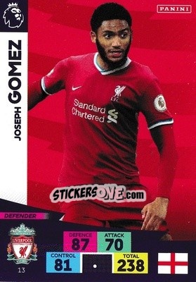 Sticker Joe Gomez - English Premier League 2020-2021. Adrenalyn XL - Panini