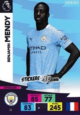 Sticker Benjamin Mendy - English Premier League 2020-2021. Adrenalyn XL n. 31 - Panini
