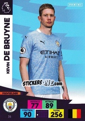 Sticker Kevin De Bruyne - English Premier League 2020-2021. Adrenalyn XL n. 35 - Panini