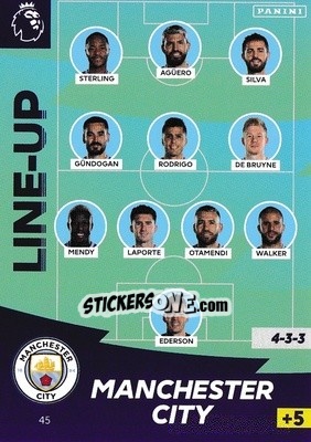 Sticker Line-Up - English Premier League 2020-2021. Adrenalyn XL n. 45 - Panini