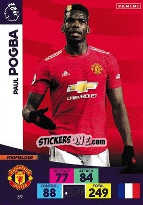 Sticker Paul Pogba - English Premier League 2020-2021. Adrenalyn XL n. 59 - Panini