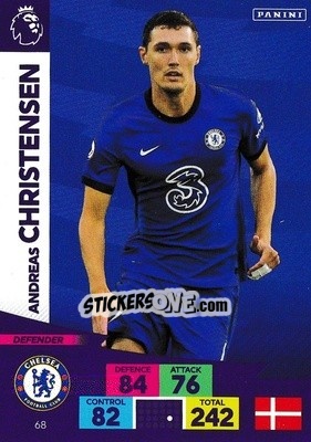 Sticker Andreas Christensen - English Premier League 2020-2021. Adrenalyn XL n. 68 - Panini