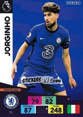 Figurina Jorginho - English Premier League 2020-2021. Adrenalyn XL - Panini