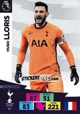 Sticker Hugo Lloris - English Premier League 2020-2021. Adrenalyn XL - Panini