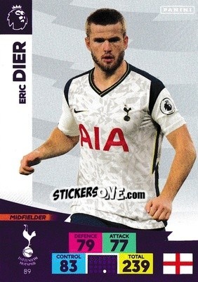 Sticker Eric Dier - English Premier League 2020-2021. Adrenalyn XL n. 89 - Panini