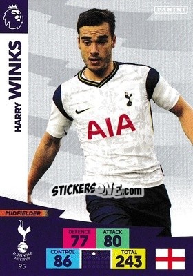 Sticker Harry Winks - English Premier League 2020-2021. Adrenalyn XL n. 95 - Panini
