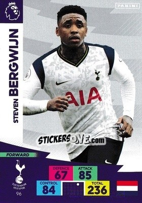 Sticker Steven Bergwijn - English Premier League 2020-2021. Adrenalyn XL - Panini