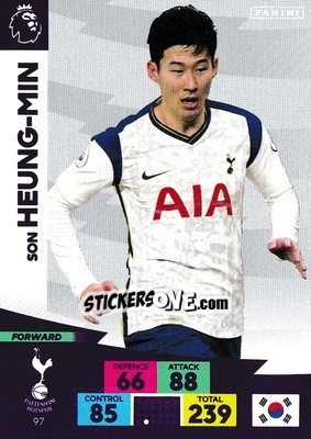 Sticker Son Heung-Min - English Premier League 2020-2021. Adrenalyn XL n. 97 - Panini