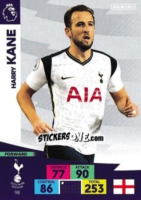 Figurina Harry Kane - English Premier League 2020-2021. Adrenalyn XL - Panini