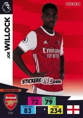 Figurina Joe Willock - English Premier League 2020-2021. Adrenalyn XL - Panini