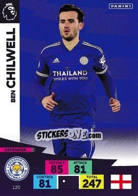Sticker Ben Chilwell - English Premier League 2020-2021. Adrenalyn XL n. 120 - Panini