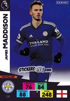 Sticker James Maddison - English Premier League 2020-2021. Adrenalyn XL n. 128 - Panini