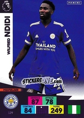 Cromo Wilfred Ndidi - English Premier League 2020-2021. Adrenalyn XL - Panini