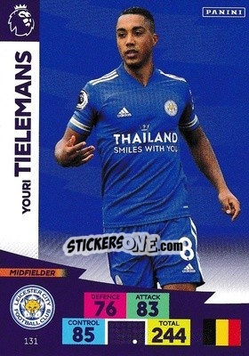 Sticker Youri Tielemans - English Premier League 2020-2021. Adrenalyn XL n. 131 - Panini