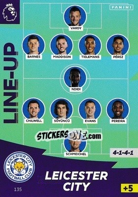 Sticker Line-Up - English Premier League 2020-2021. Adrenalyn XL n. 135 - Panini