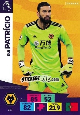 Sticker Rui Patrício - English Premier League 2020-2021. Adrenalyn XL - Panini