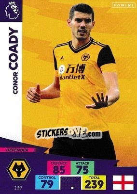 Cromo Conor Coady - English Premier League 2020-2021. Adrenalyn XL - Panini