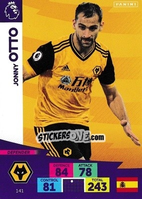 Cromo Jonny Otto - English Premier League 2020-2021. Adrenalyn XL n. 141 - Panini
