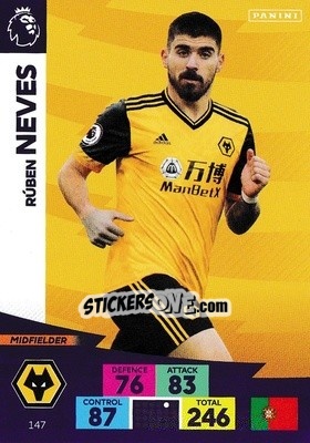 Sticker Rubén Neves - English Premier League 2020-2021. Adrenalyn XL n. 147 - Panini