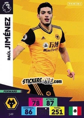 Sticker Raúl Jiménez - English Premier League 2020-2021. Adrenalyn XL - Panini