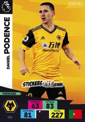 Figurina Daniel Podence - English Premier League 2020-2021. Adrenalyn XL - Panini