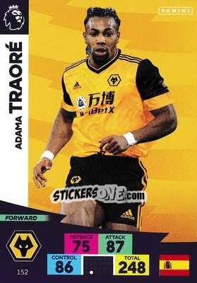 Figurina Adama Traore - English Premier League 2020-2021. Adrenalyn XL - Panini