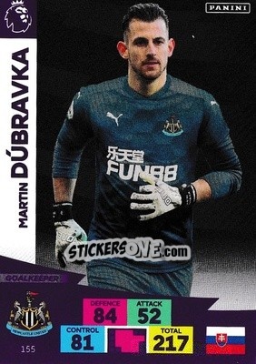 Sticker Martin Dúbravka - English Premier League 2020-2021. Adrenalyn XL n. 155 - Panini