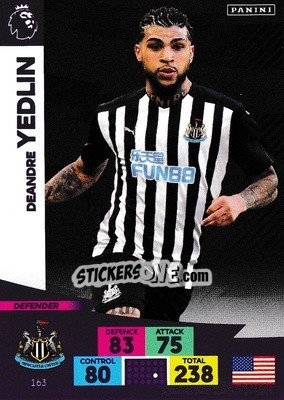 Sticker Deandre Yedlin - English Premier League 2020-2021. Adrenalyn XL n. 163 - Panini